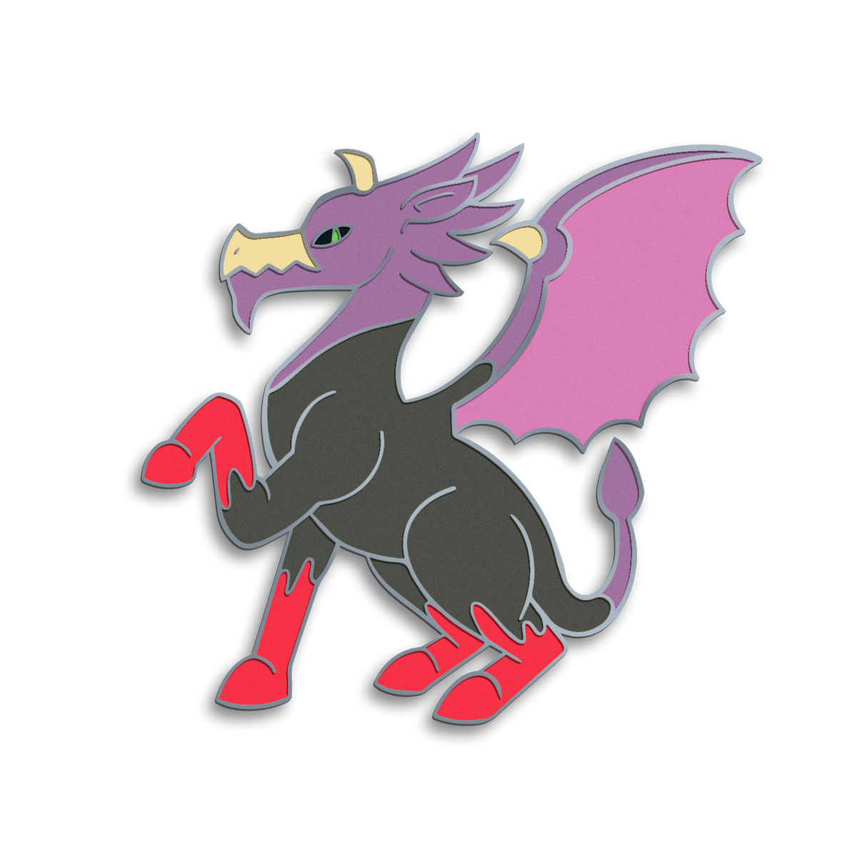 Jersey Devil Pin (Pastel Glitter Version)